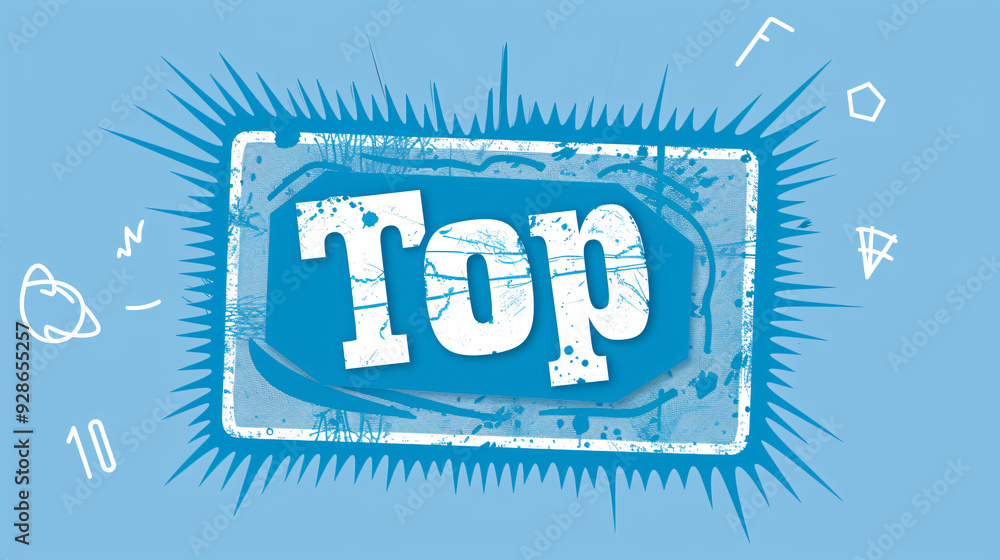 Poster grunge style banner conveying a concept about being the best with a big top text