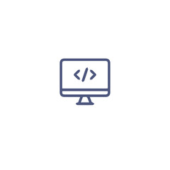 programming icon vector design , devOps icon