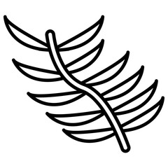 Yew line icon