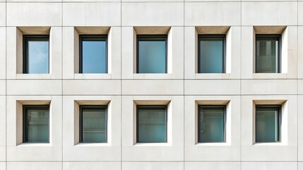 Fototapeta premium Modern architecture: square windows.