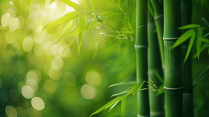 Beautiful bamboo closeup in nature ecological 
