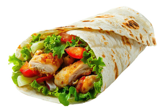 chicken wrap isolated