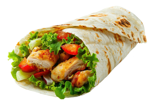 chicken wrap isolated