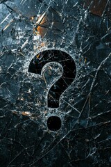 A question mark icon surrounded by shattered glass, symbolizing broken assumptions or unexpected challenges