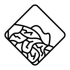 Hazard Zone line icon