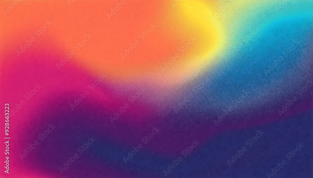 Poster abstract trendy colorful gradient background with noisy grain texture, vibrant and modern design ele