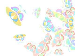 butterflies flying shape vector design set of watercolor Butterflies vector illustrations.