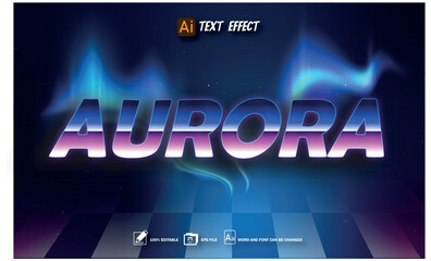 aurora text effect