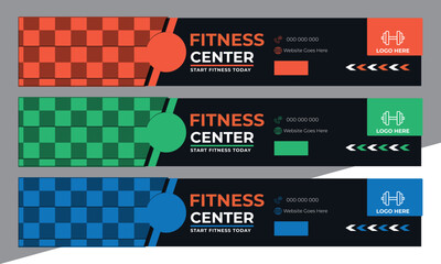 Best Fitness Body Gym | Business LinkedIn Social Media Cover | Web Banner Timeline Template Design