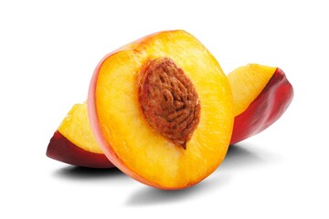 Tasty sweet fresh ripe peach fruit