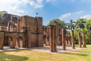 Fototapeta premium The british residency complex is a group of several building in a common precinct in the city of lucknow,uttar pradesh in India.
