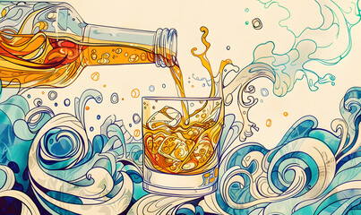 alcohol, beer, fruits and other alcoholic beverages.