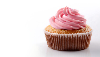 delicious cupcake white background