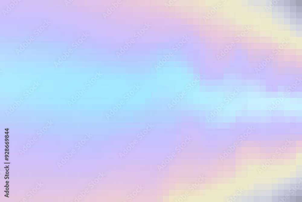 Poster Pixelated holographic gradient background.