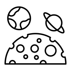 Planet Colonization line icon
