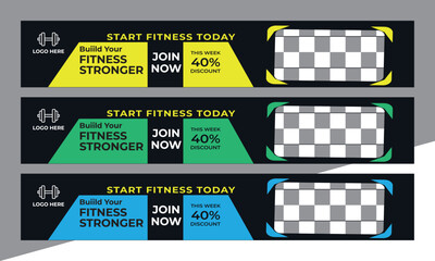 Best Fitness Body Gym | Business LinkedIn Social Media Cover | Web Banner Timeline Template Design