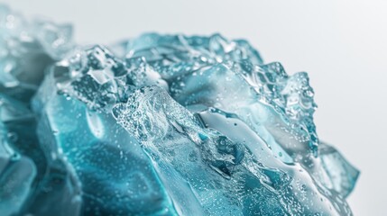 Obraz premium Close-up of icy blue crystals