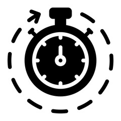 stopwatch glyph icon
