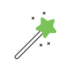 Magic wand vector icon
