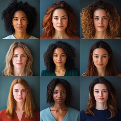 Headshots of Diverse Women and Women Only, Generative AI