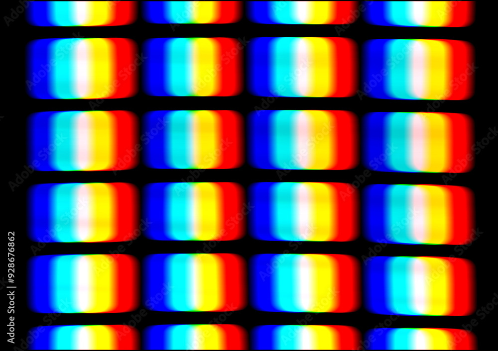 Poster chromatic aberation screen display pattern with glitch distortion and hologram effect