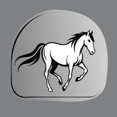 Horse vector for logo, template etc