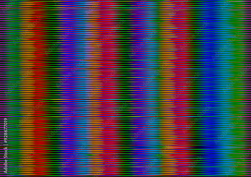 Poster sscreen display scan lines pattern in multicolor abstract background