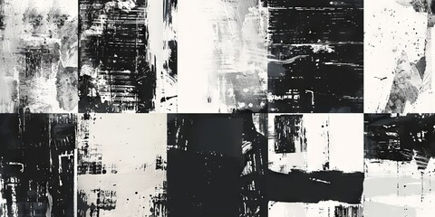 Fototapeta premium distressed black and white elements