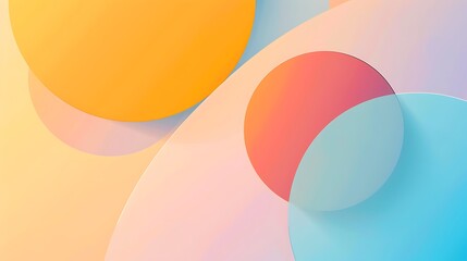 Abstract Pastel Colored Circles Background