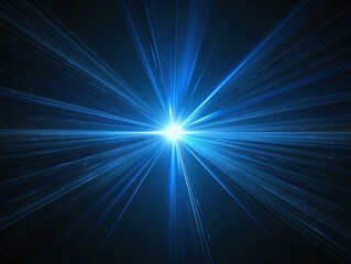 Fototapeta premium Abstract blue light burst