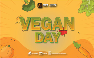 vegan day text effect