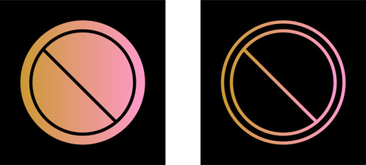Obraz premium Prohibited Vector Icon