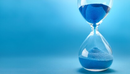 Blue hourglass background