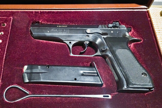 Sofia, Bulgaria, April 24, 2024; Pistol Cugir 9 mm