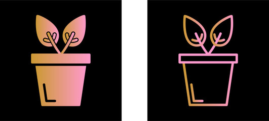 Plant Pot Vector Icon