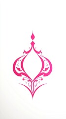 Obraz premium A decorative pink motif with intricate designs, suitable for artistic or cultural purposes.