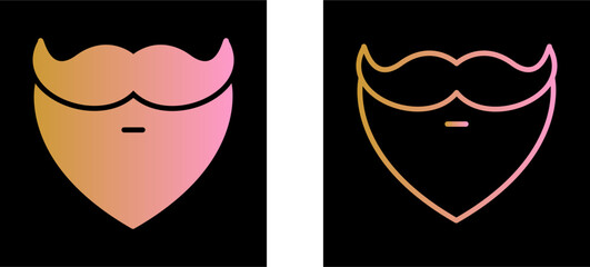 Beard and Moustache I Vector Icon