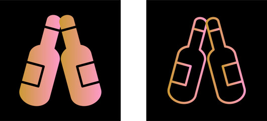 Beers Toasting Vector Icon