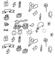 set of hand drawn illustration 