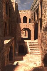 Naklejka premium Ancient City Building Architecture