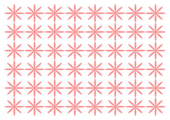 seamless geometric pattern with pink flower