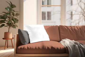 Cushion pillow cover png mockup, transparent design