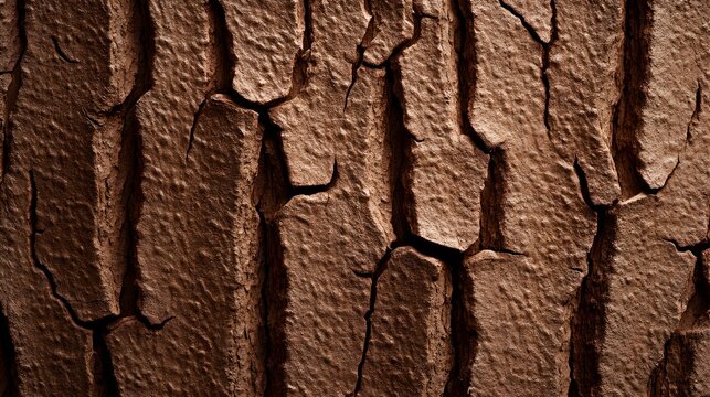 Capturing the distinct texture of catalpa tree bark, with its thick, deeply fissured patterns and scaly sections, perfect for natural texture references