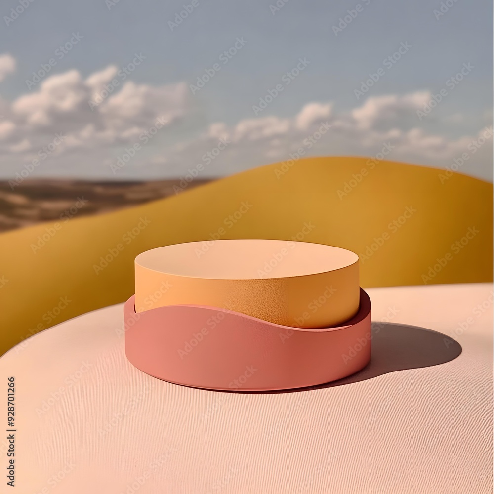 Poster Minimalist Product Display with Desert Background