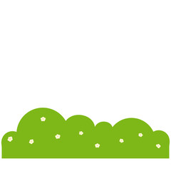 Obraz premium Bush grass with flower illustration