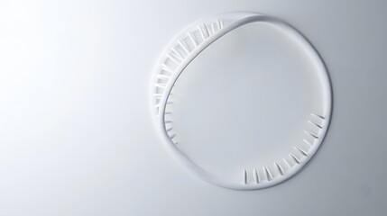 White Abstract Sculpture with Curved Lines and Spikes