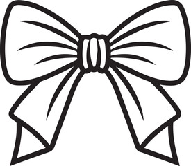Simple Bow Outline Drawing