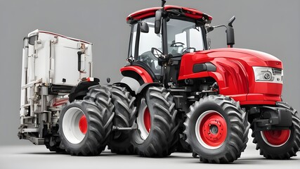 Obraz premium red tractor
