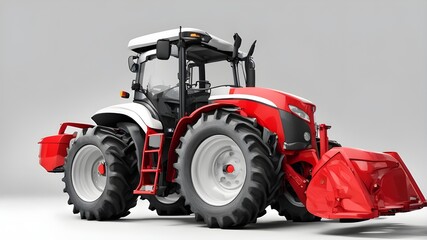 Obraz premium red tractor