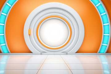 photo the best-hyper realistic-vibrant-podium-abstract background image-wallpaper 